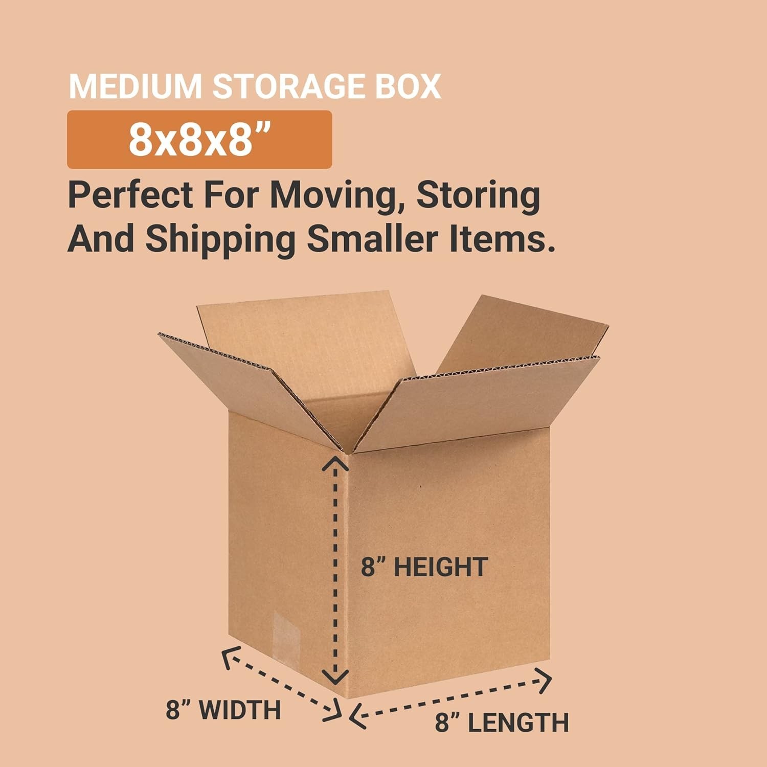 Eco-Friendly 25-Pack 8x8x8 Shipping Boxes for All Your Packing and Storage Needs