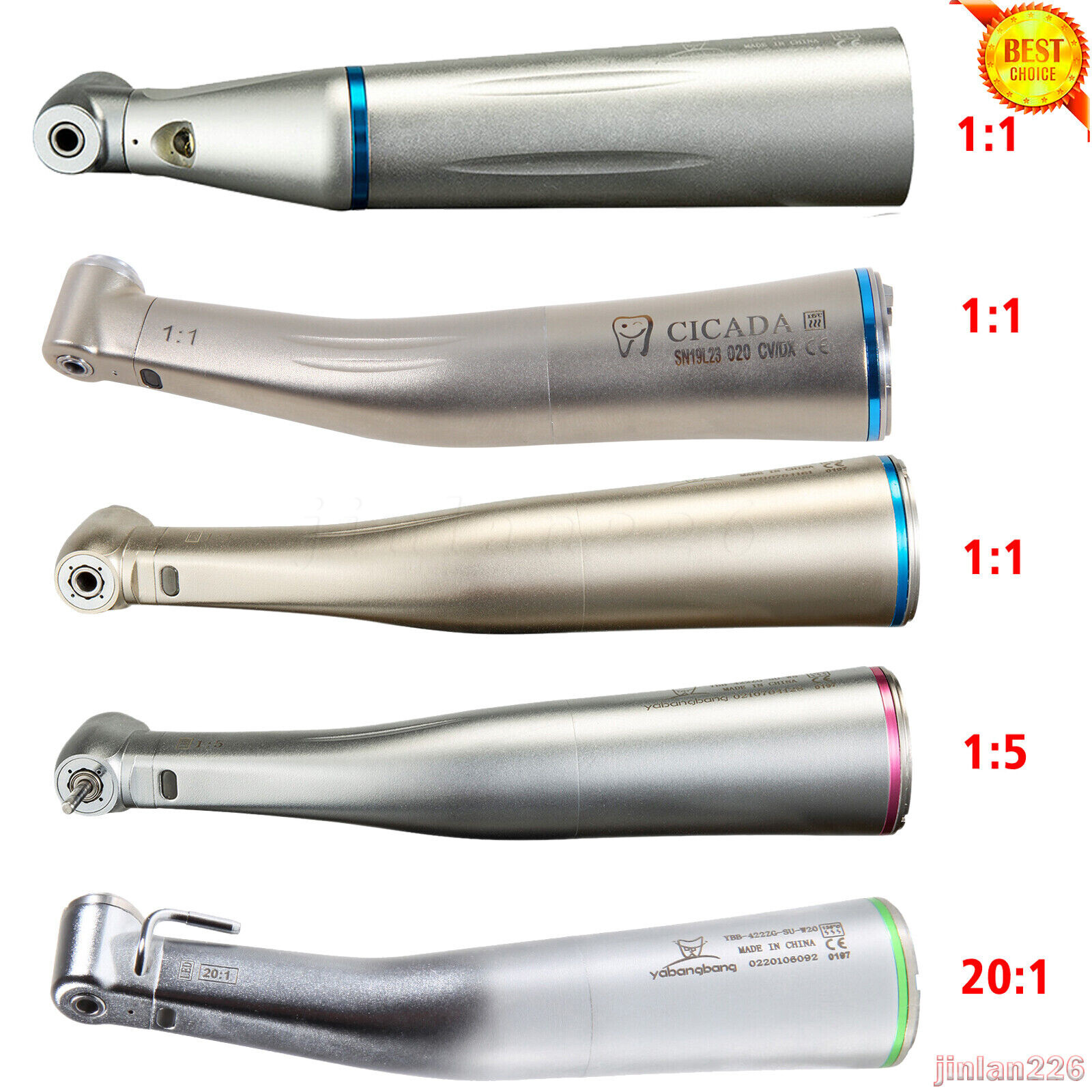 Dental Contra Angle 1:1/1:5/16:1/20:1 Fiber Optic Electric Handpiece KAVO Style