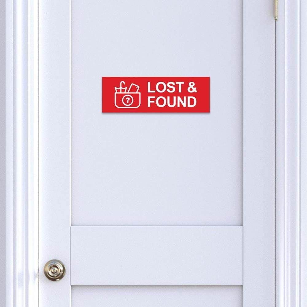 Basic Lost And Found Sign Brushed Silver – Large