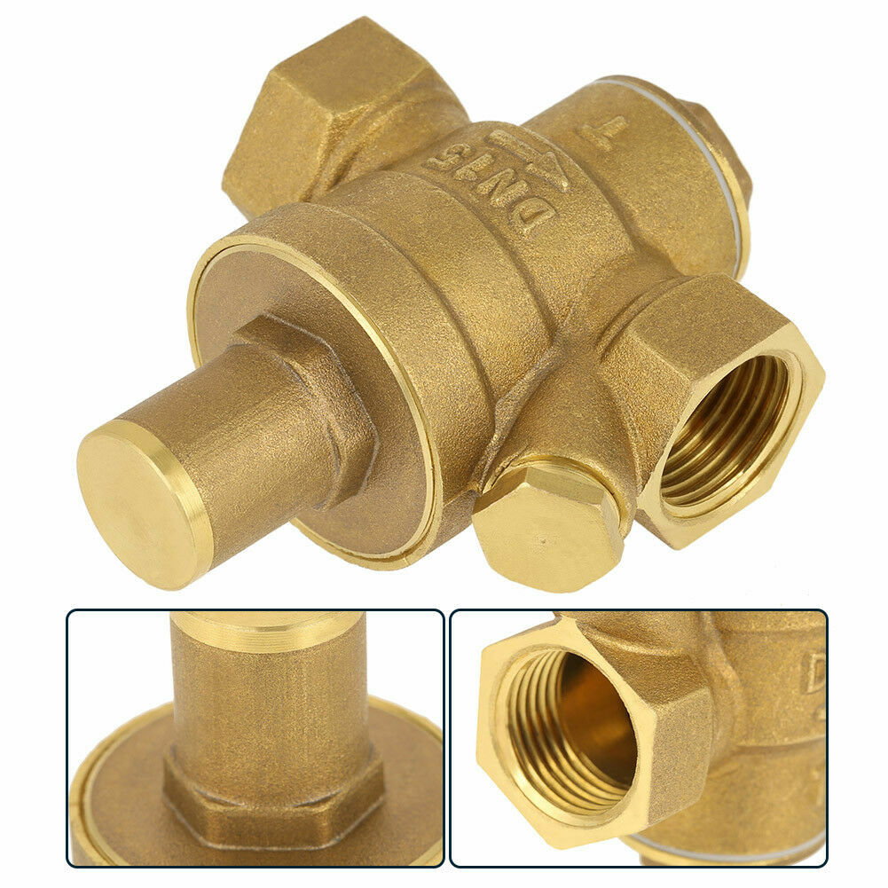 Water Pressure Regulator DN15(1/2″) 15mm Adjustable Brass Reducing Valve-