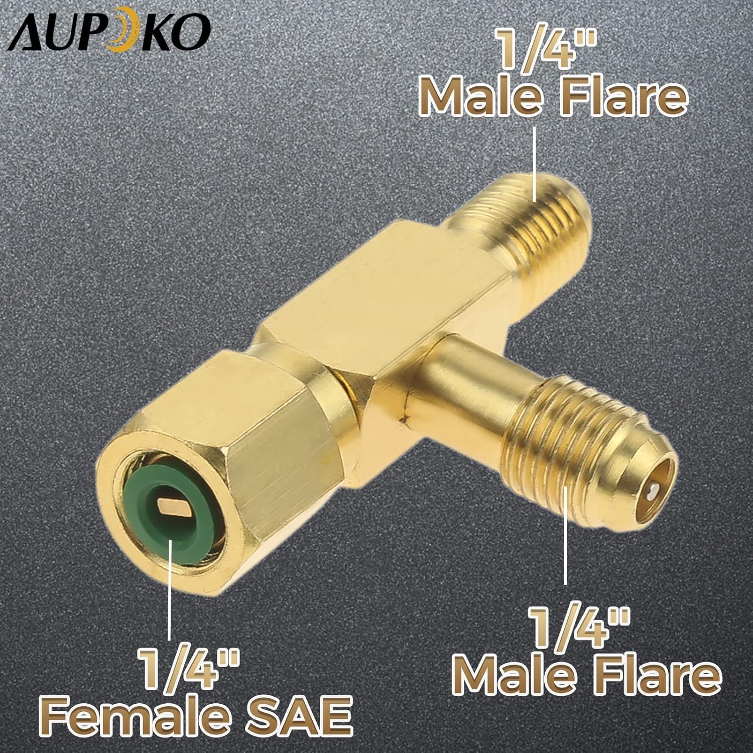 1/4″ Quick Coupler Access Tee Valve Core Adapter with Swivel Connector HVAC Tool