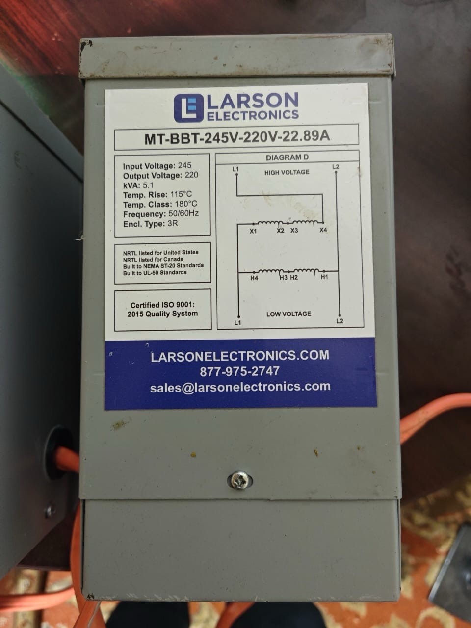 Larson MT-BBT- Buck/Boost Step-Up Transformer