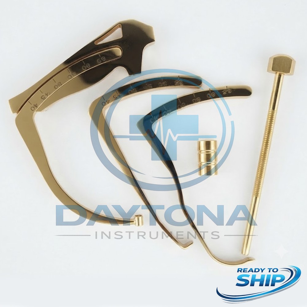 ACL PCL Jig Drill Guide Reconstruction 5 Pcs set Gold Ortho and Surgical Instrum