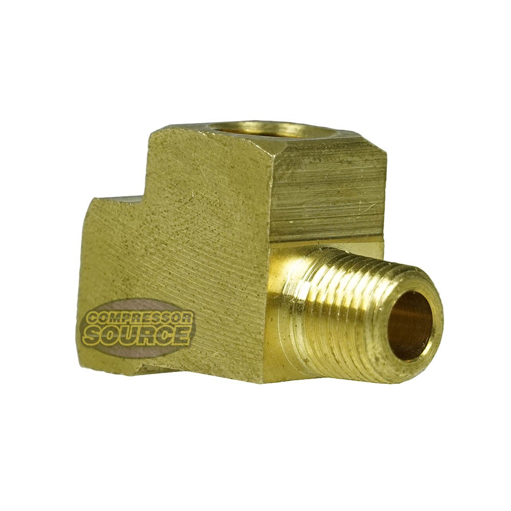 Triple 1/8″ NPT Solid Brass Tee Fitting With 2 Female And 1 Male Threads 127A