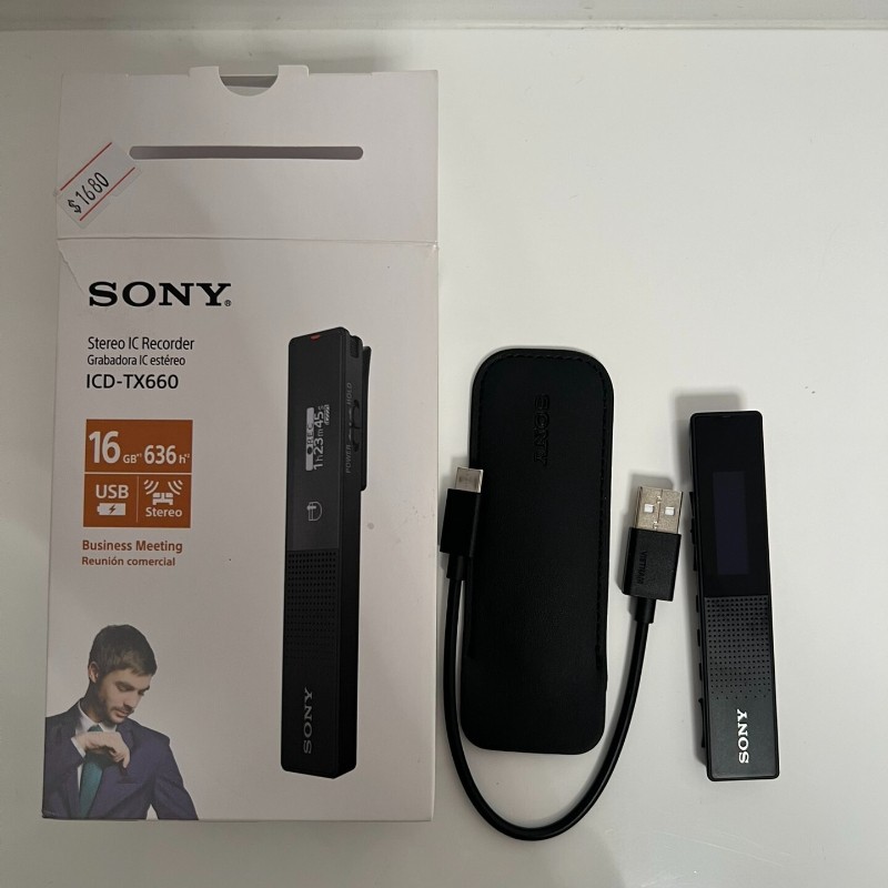 Sony ICD-TX660 Digital Voice Recorder 16GB – Ultra Slim USB Direct Dictation