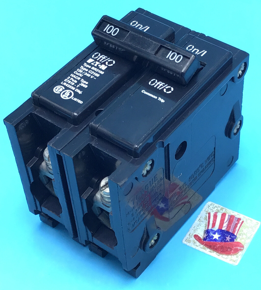 New ORIGINAL Circuit Breaker Eaton Cutler Hammer BR2100 100 Amp 2 Pole 120/240V