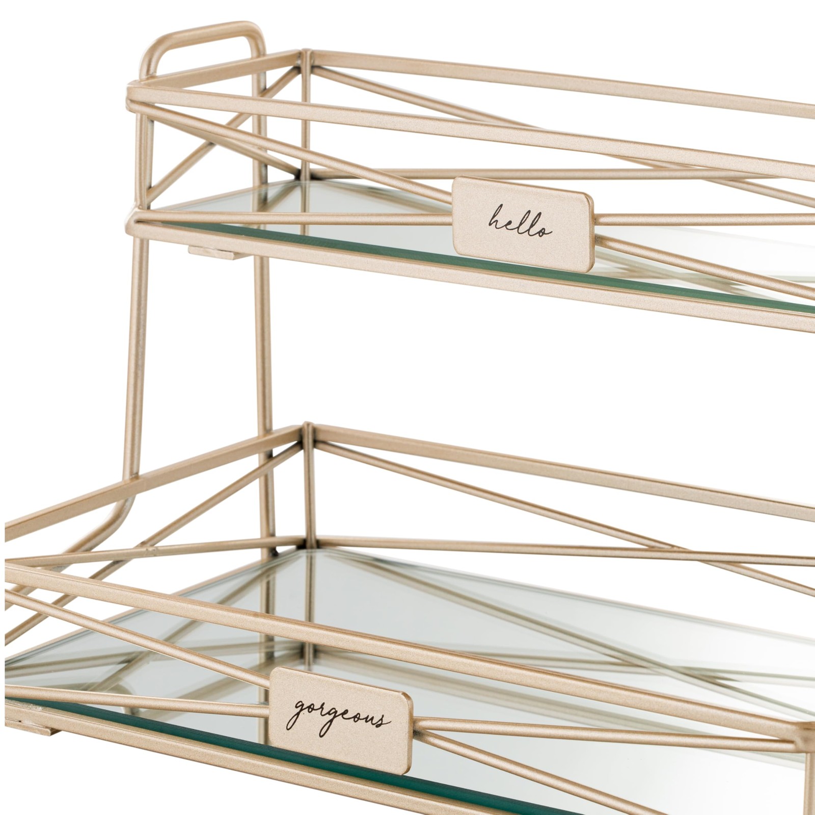Home Details Satin Gold 2 Tier 2 – 10.25″ x 6.5″ x 6.70″,