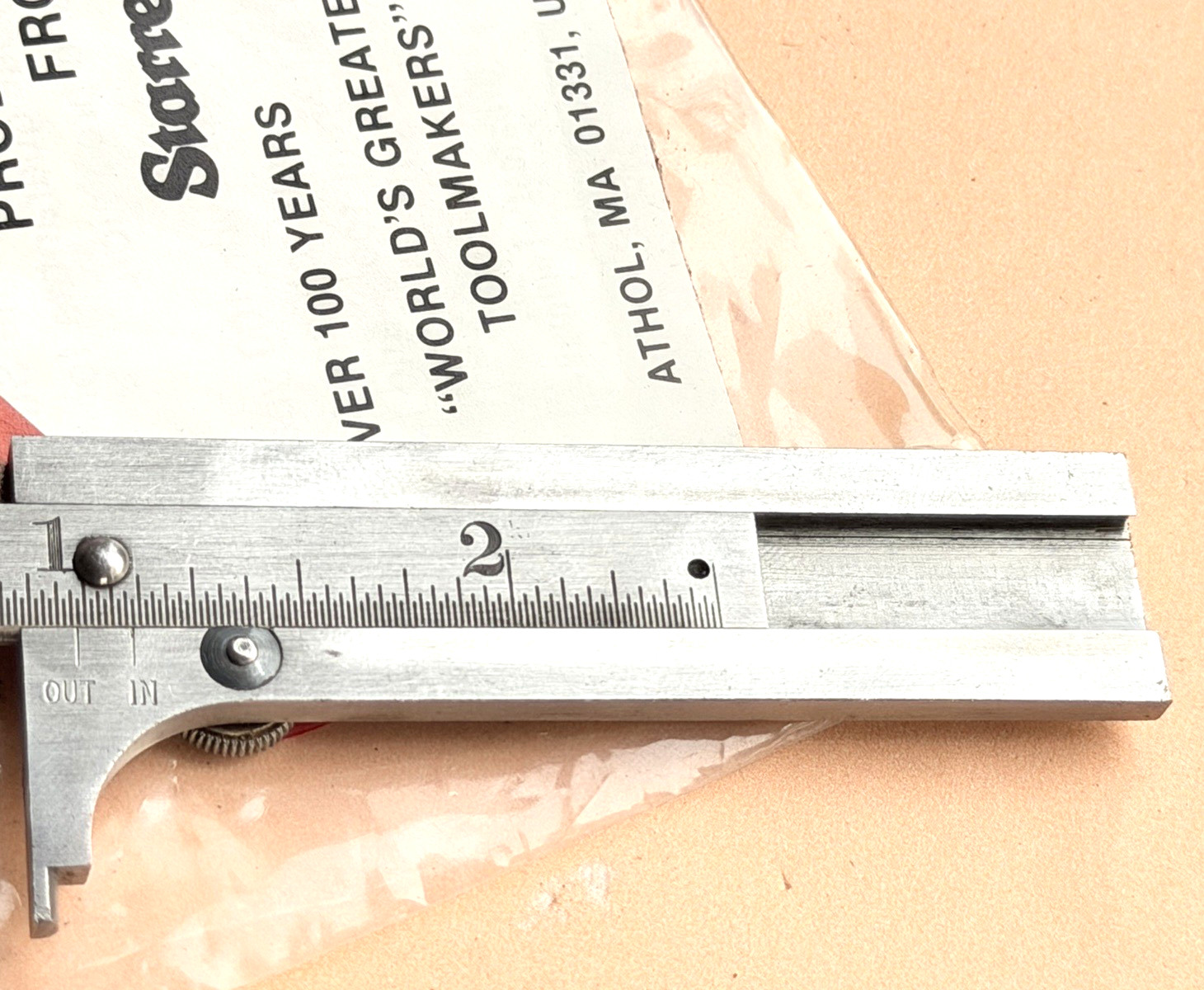 STARRETT No.425-3 3-Inch Steel Pocket Slide Caliper. Made in the USA 🇺🇸!