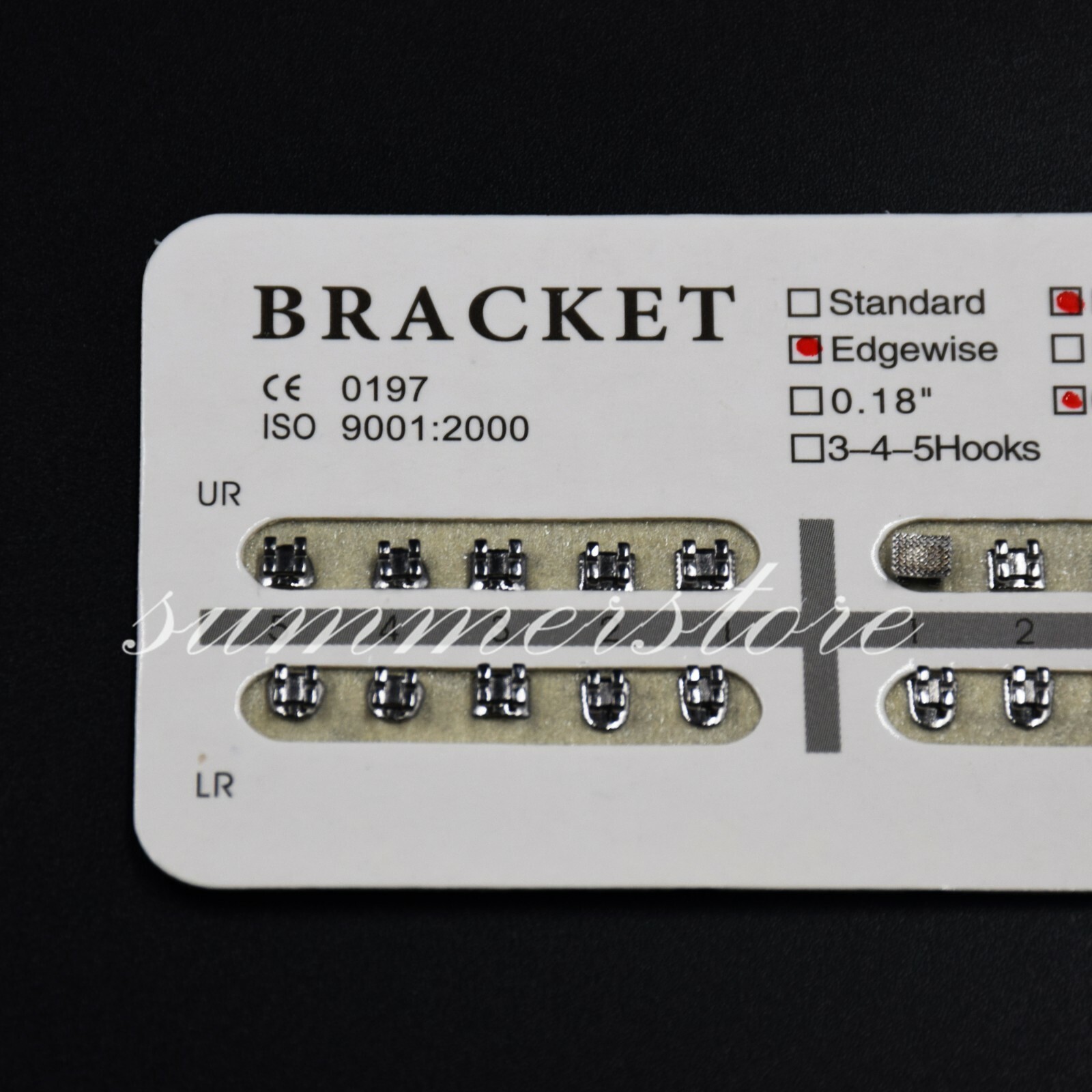 Dental Ortho Bracket Braces Mini/Standard 018/022 Roth/MBT/Edge No/3/345 Hooks