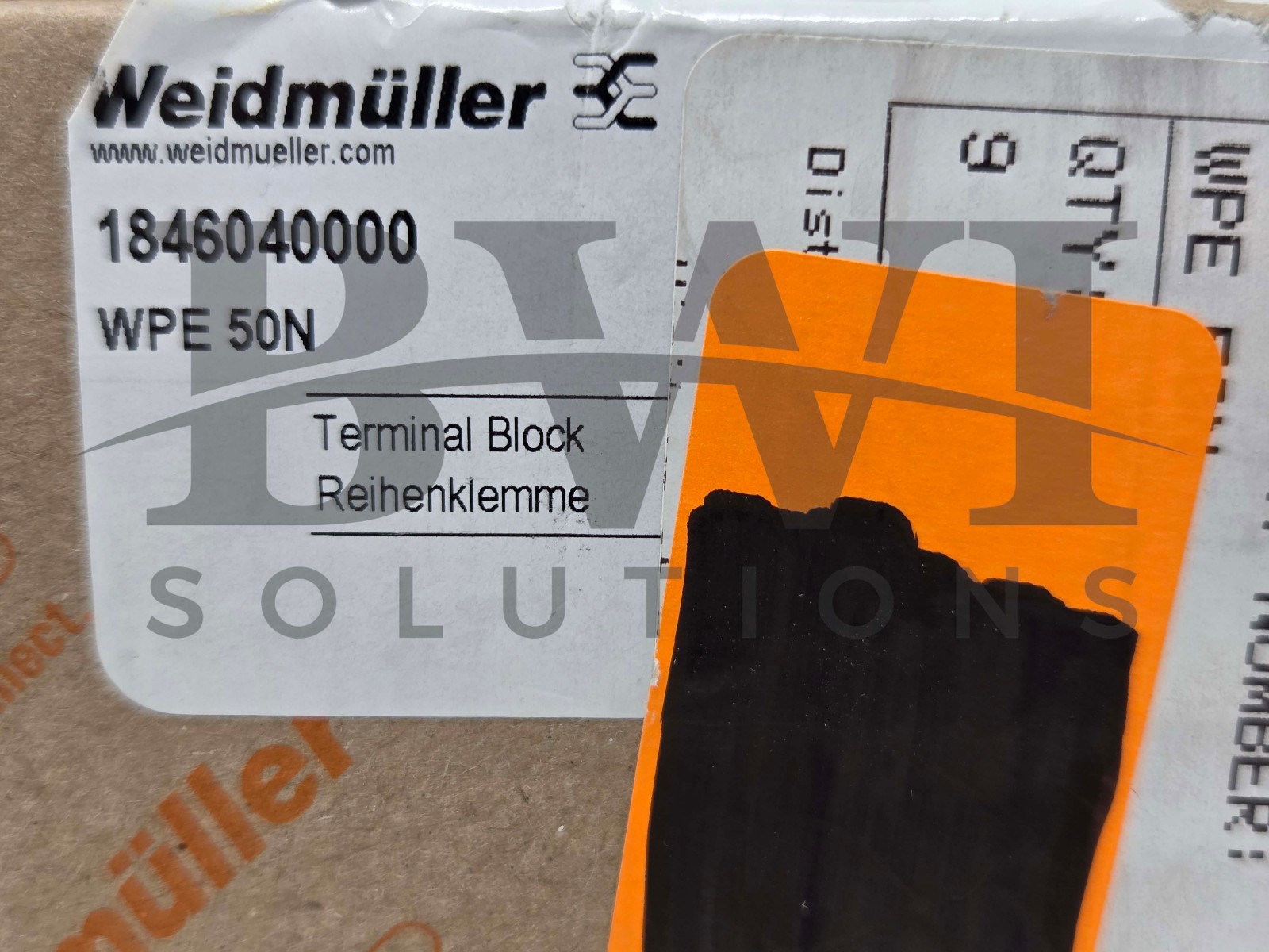 NEW Weidmuller 1846040000 Terminal Block AWG 14-1/0 WPE 50N Box of 10