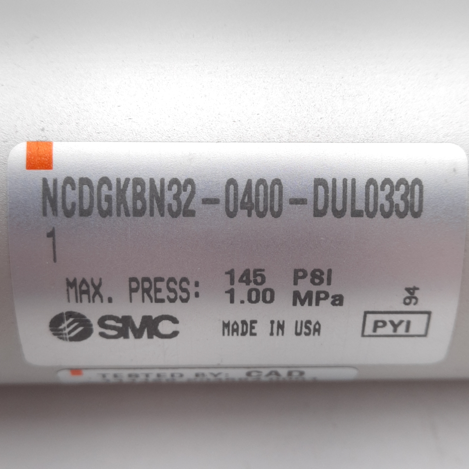 SMC NCDGKBN32-0400-DUL0330 Single Action Cylinder ø1.25in Bore 4in Stroke NPT1/8