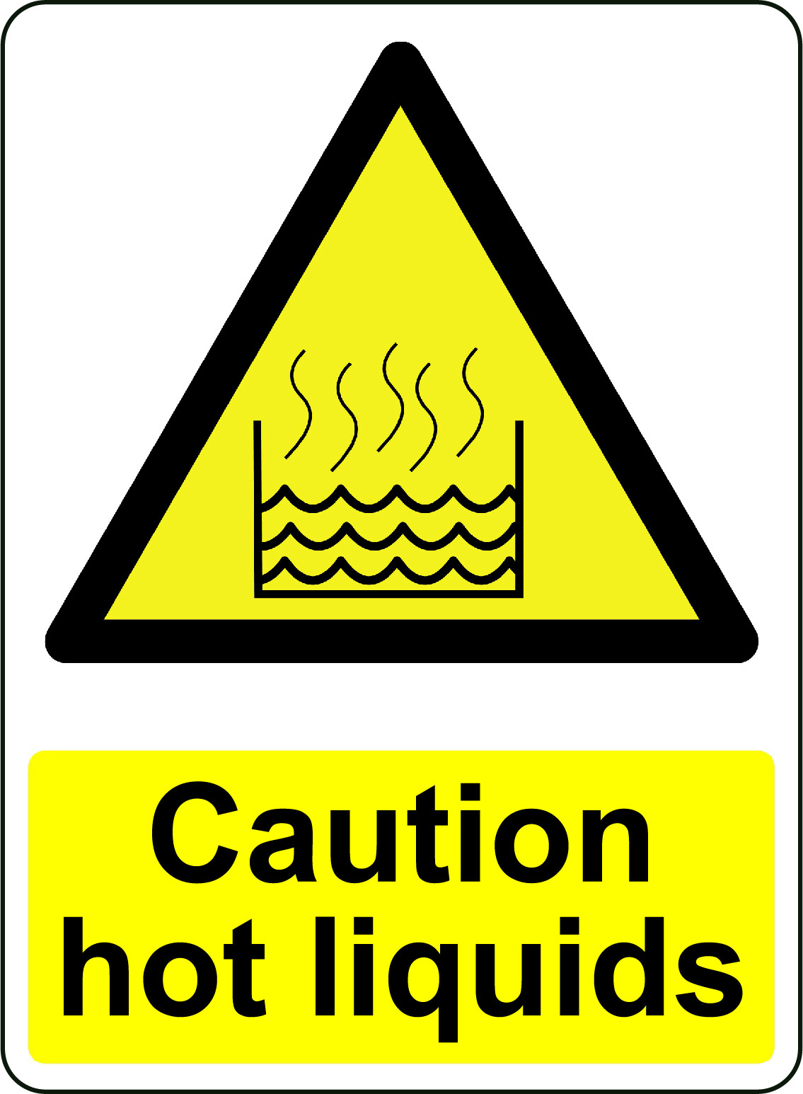 WARNING CAUTION HOT LIQUIDS OSHA DECAL SAFETY SIGN STICKER 3M USA MADE