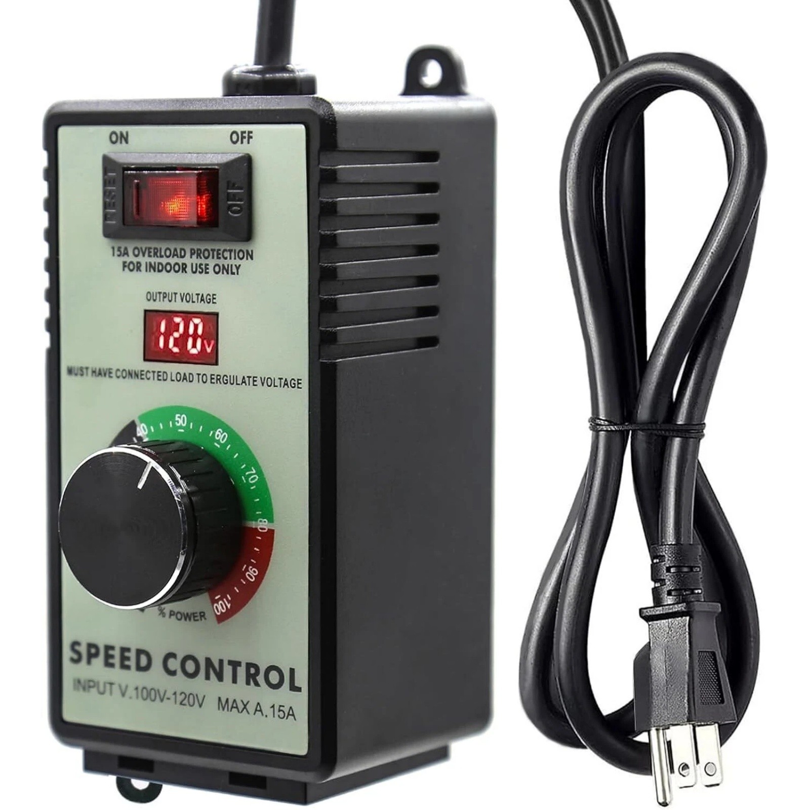 Brand New 120V AC Motor Speed Controller with Overload Protection Safety Feature