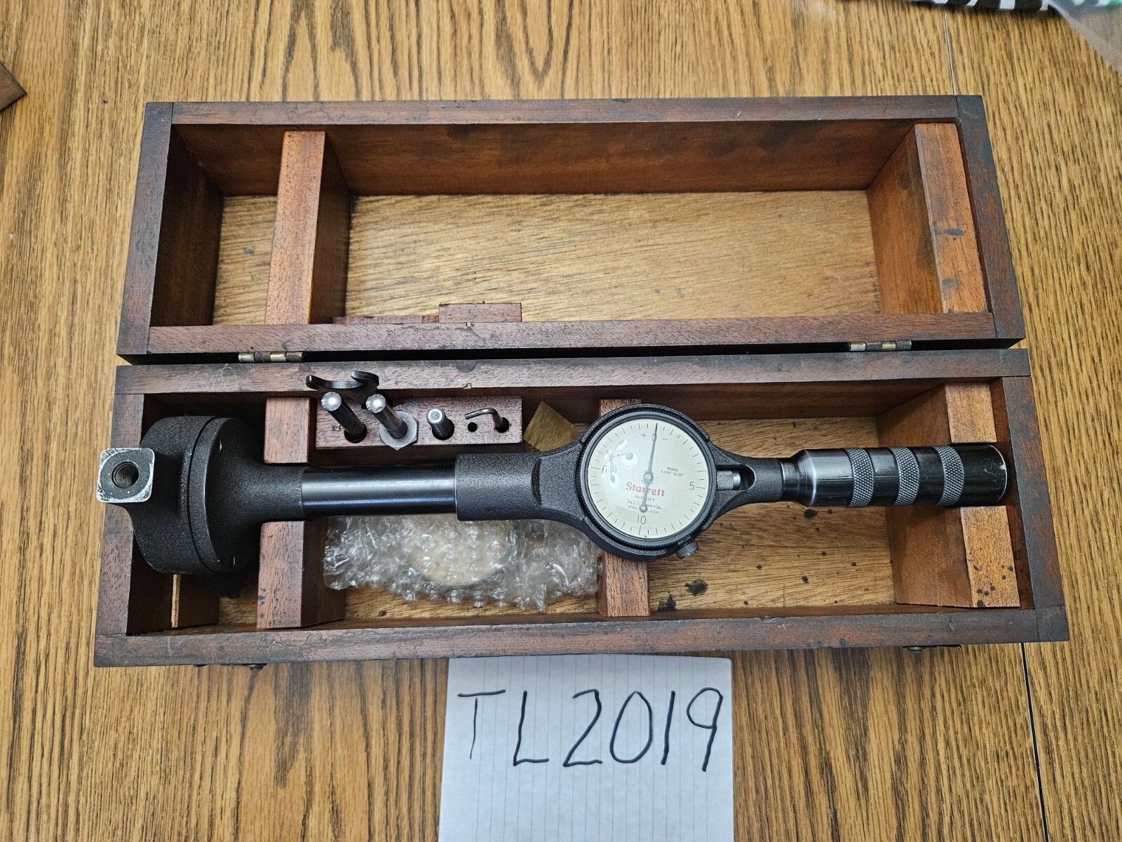 STARRETT #84-134-6 .00005″ 5.000″-8.125″ RANGE BORE GAUGE W/WOOD CASE (TL2019)