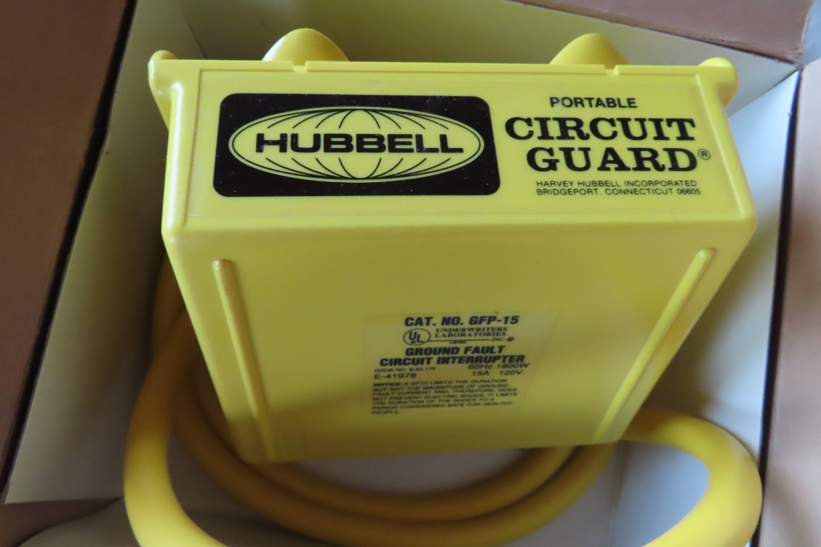 Hubbell Guard GFCI 4 Outlet Portable 6 Feet In Box