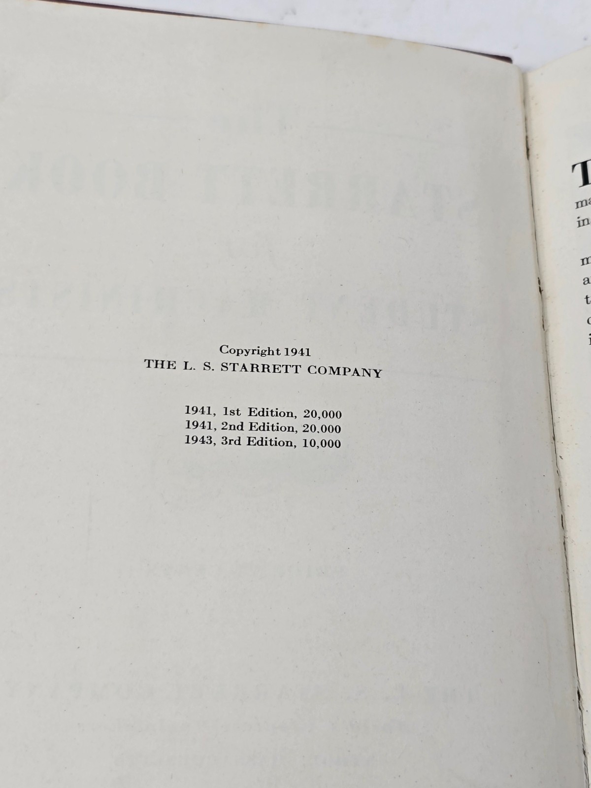 The Starrett Book For Student Machinists Book 1943 w Dust Cover
