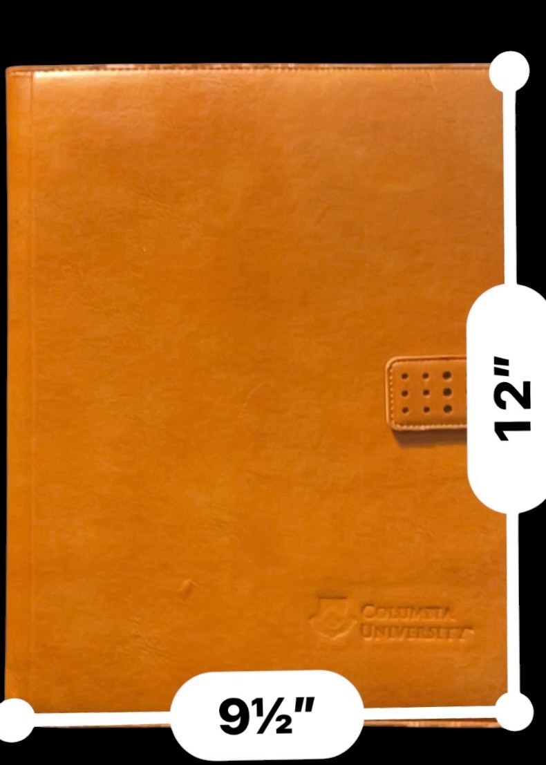 inTEMPO Firenze Italian Leather Padfolio Columbia University Made In Italy