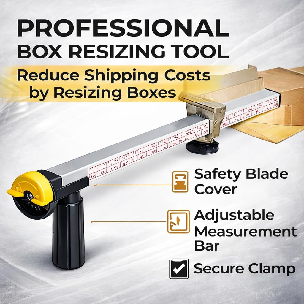 By Excell Cardboard Box Resizer Tool with Safety Blade Cover, Carton Sizer