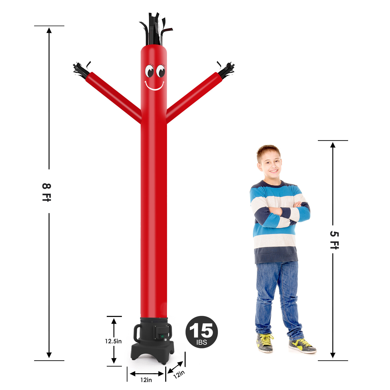 MOUNTO 8FT Inflatable Puppet Dancer with 1/3hp Blower Complete Set