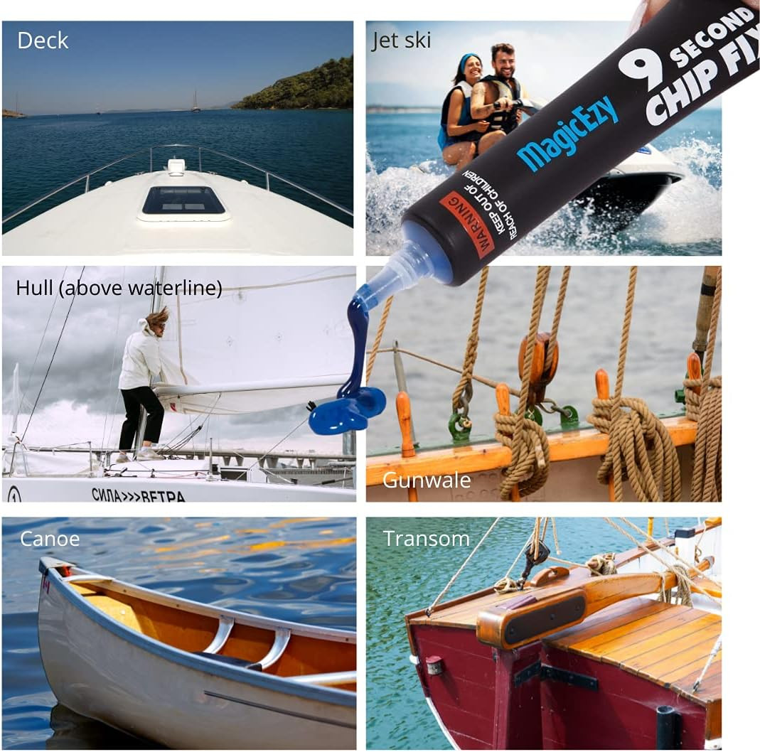 9 Second Chip Fix – Oyster White Fiberglass Repair Filler for Boats