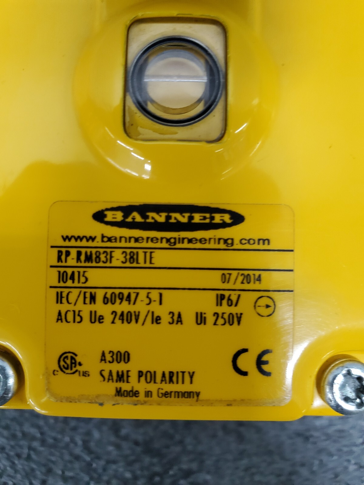 BANNER ENGINEERING RP-RM83F-38LTE Cable Pull Switch