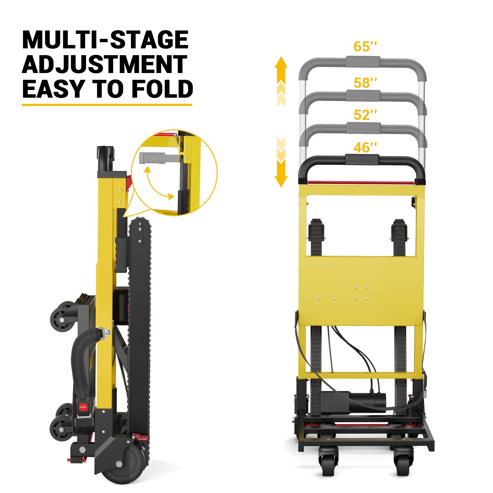 Electric stair climbing hand trucks Powered Stair Climber Dolly Cart & Batteries