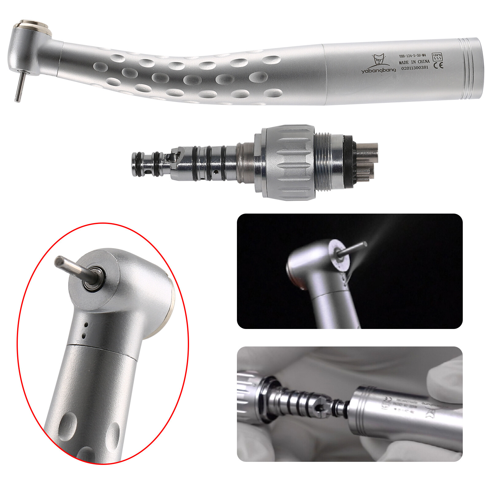 Dental High Speed Handpiece with 4 Holes Swivel Quick Coupler Coupling Fit KaV