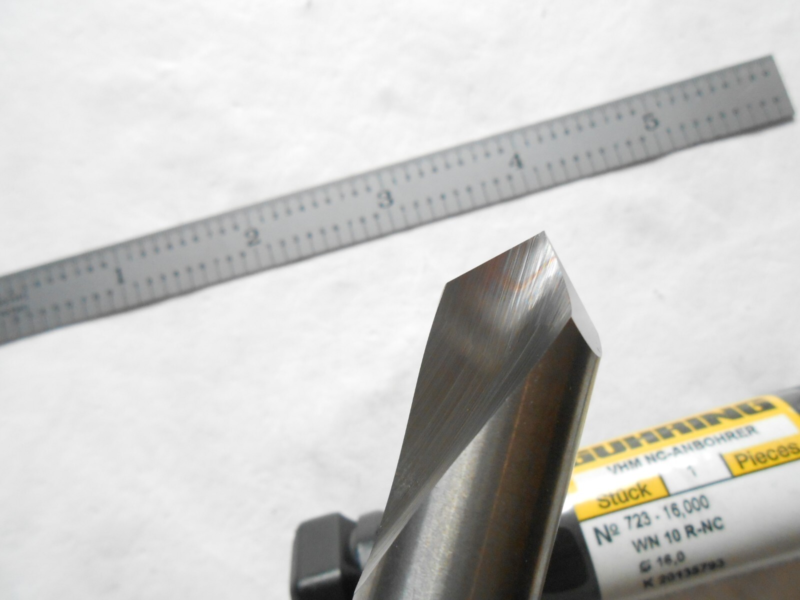 NEW GUHRING SOLID CARBIDE SPOTTING DRILL 16MM DIA. X 37.5MM FL X 115MM L X 90DEG