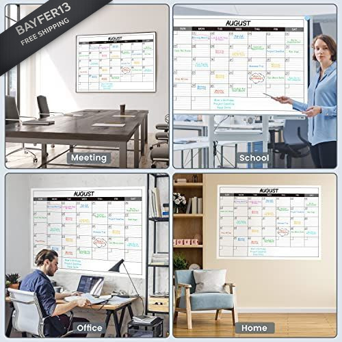 Large Dry Erase Calendar for Wall – Undated 1 Month Big 40″ x 30″