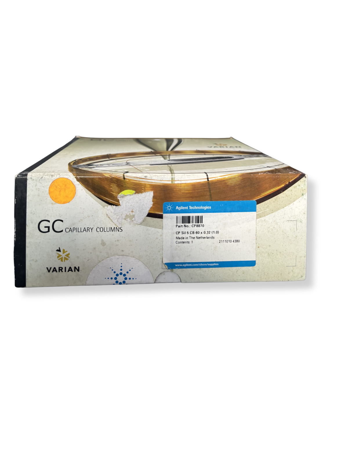 Agilent Technologies Cp-Sil 5 Cb, 60 M, 0.32 mm, 1.00 Um, 7 Inch Cage CP8870