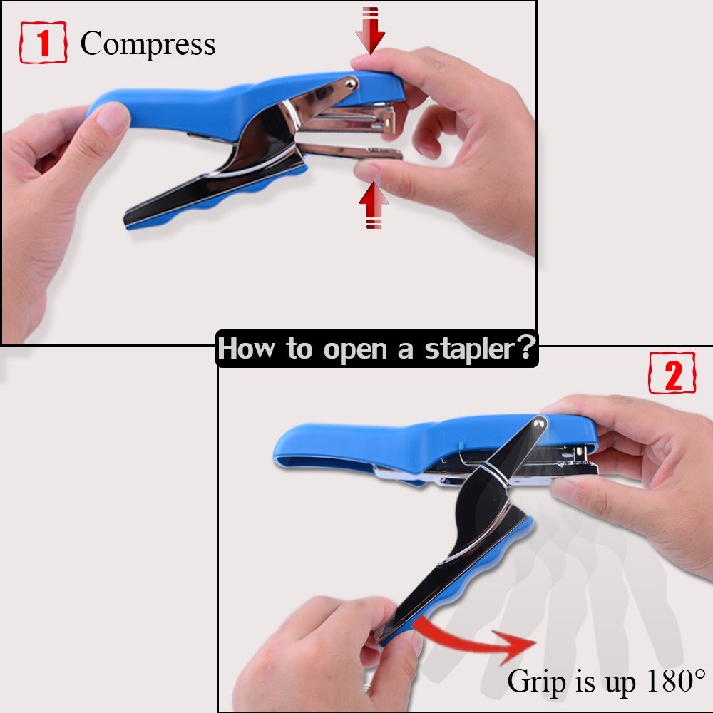Stapler with 1000 Staples-Plier Stapler Save 60% Power,Good for Stapling at H…