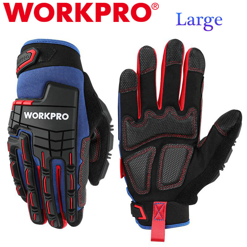 WORKPRO M/L/XL Heavy Duty Work Gloves Synthetic Leather Impact Working Gloves US