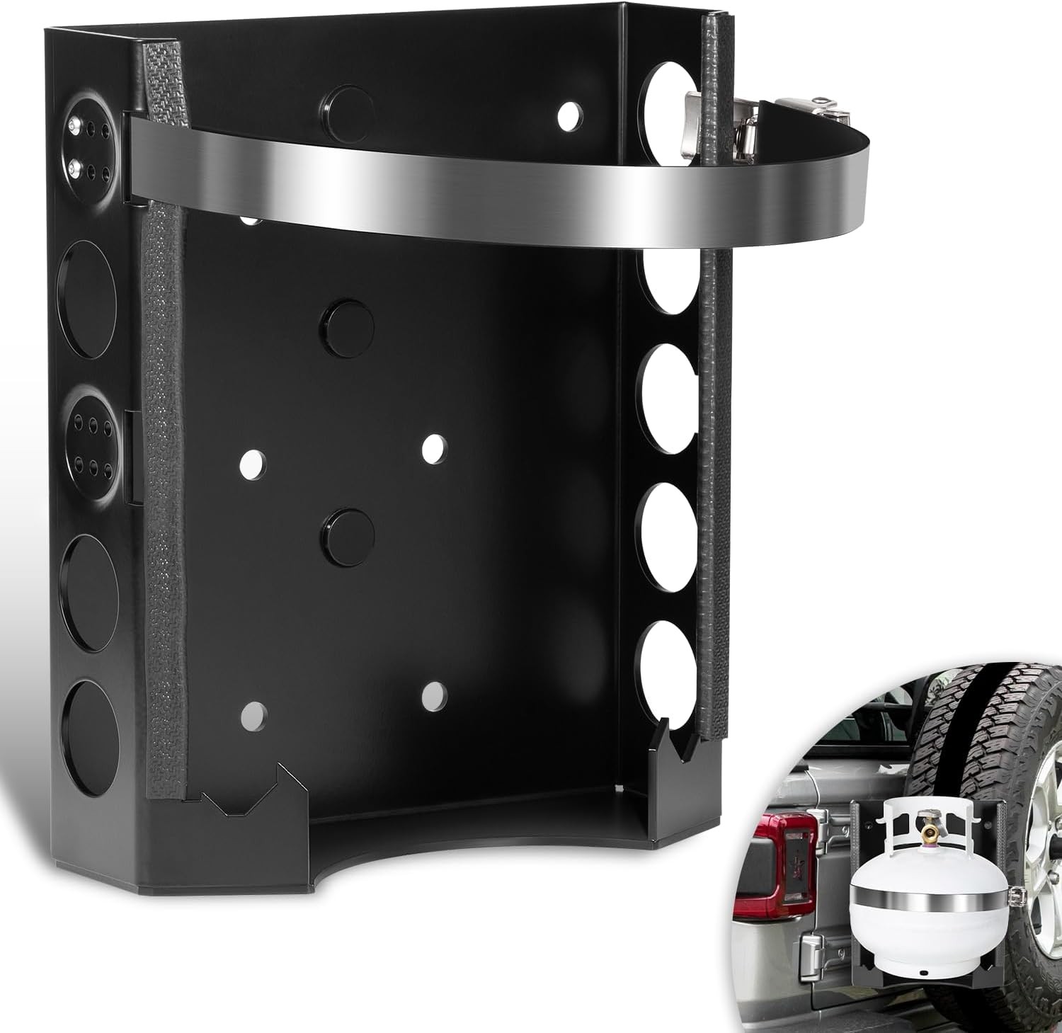 11 lb & 4.25 lb Propane Tank Mount Holder 9 Inch Cylinder Tank Mounting Bracket