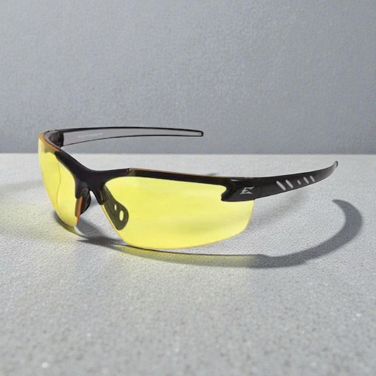 Edge Eyewear DZ112VS-G2 Zorge G2, Safety Glasses, Anti-Scratch Yellow Lens Black