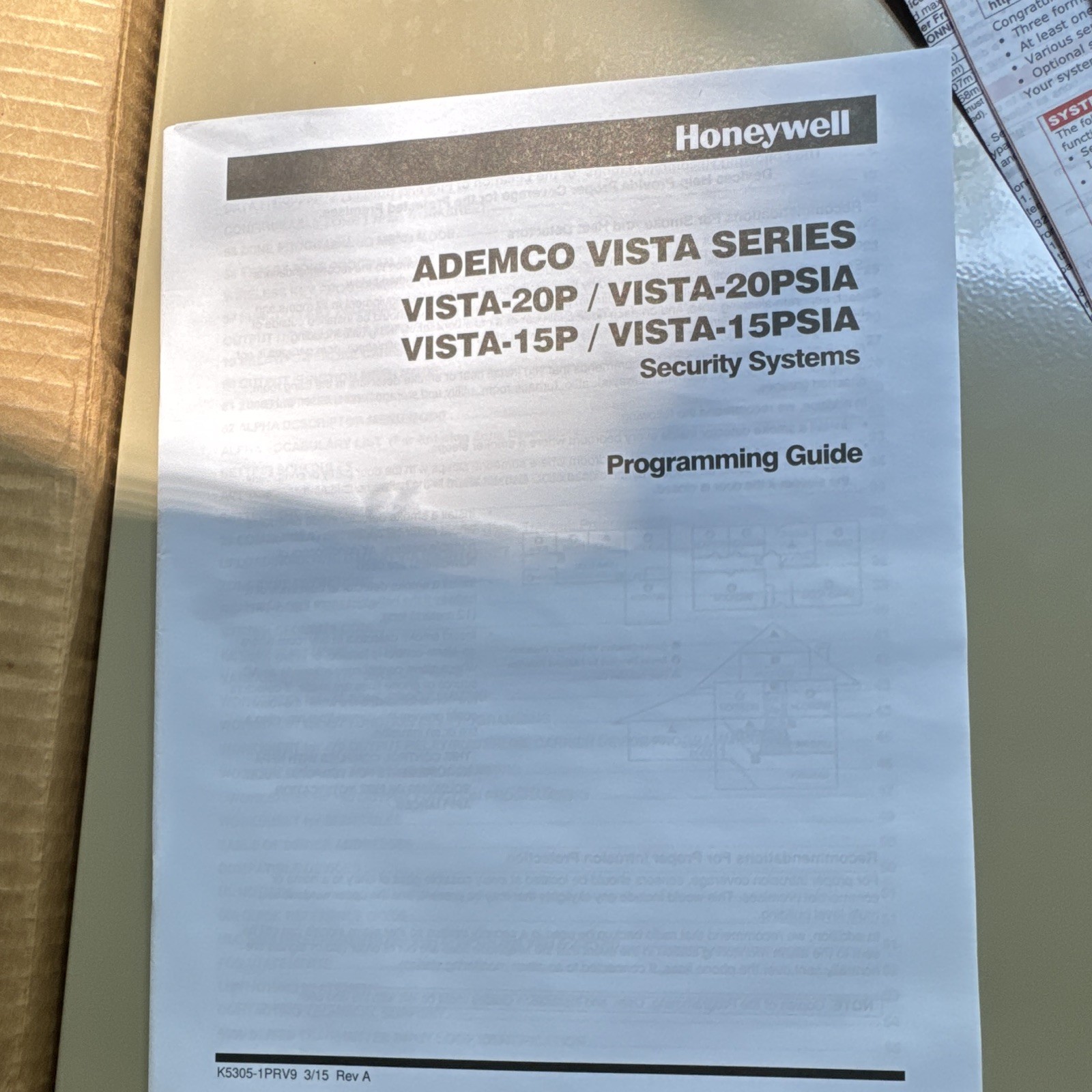 Honeywell Ademco VISTA-20P Alarm Control Panel w/ Guides