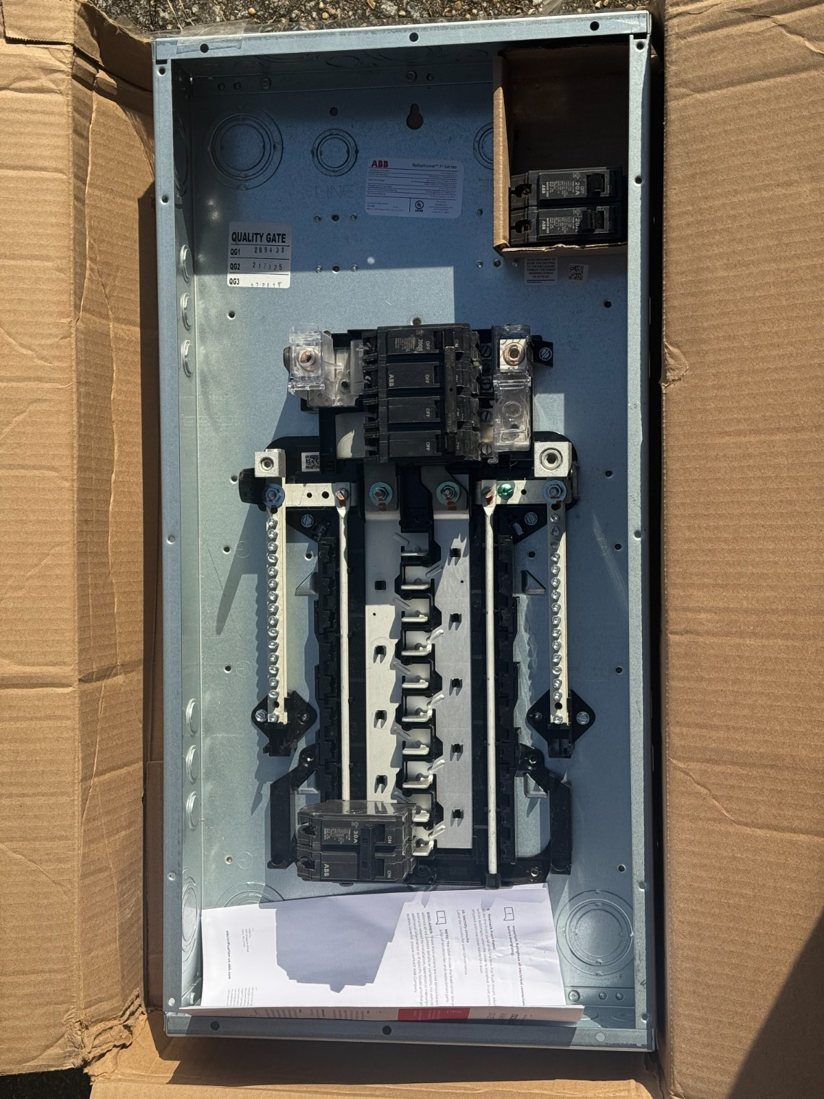 ABB 200A 20 Space 40 Circuit Main Breaker Indoor PON Load Center Kit, PAM2020PA
