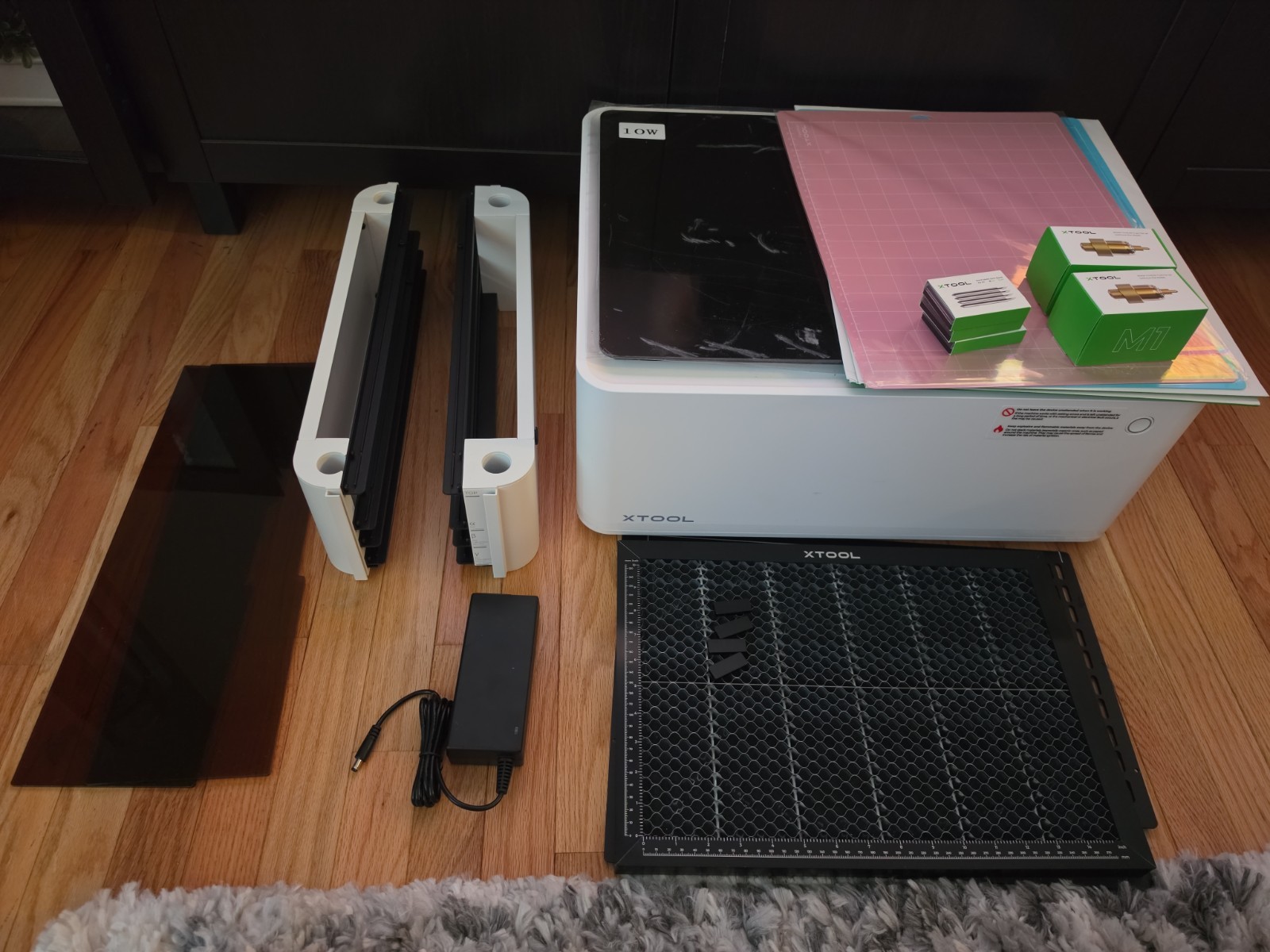 xTool M1 10W Laser Engraver W Riser And Accessories All Unused