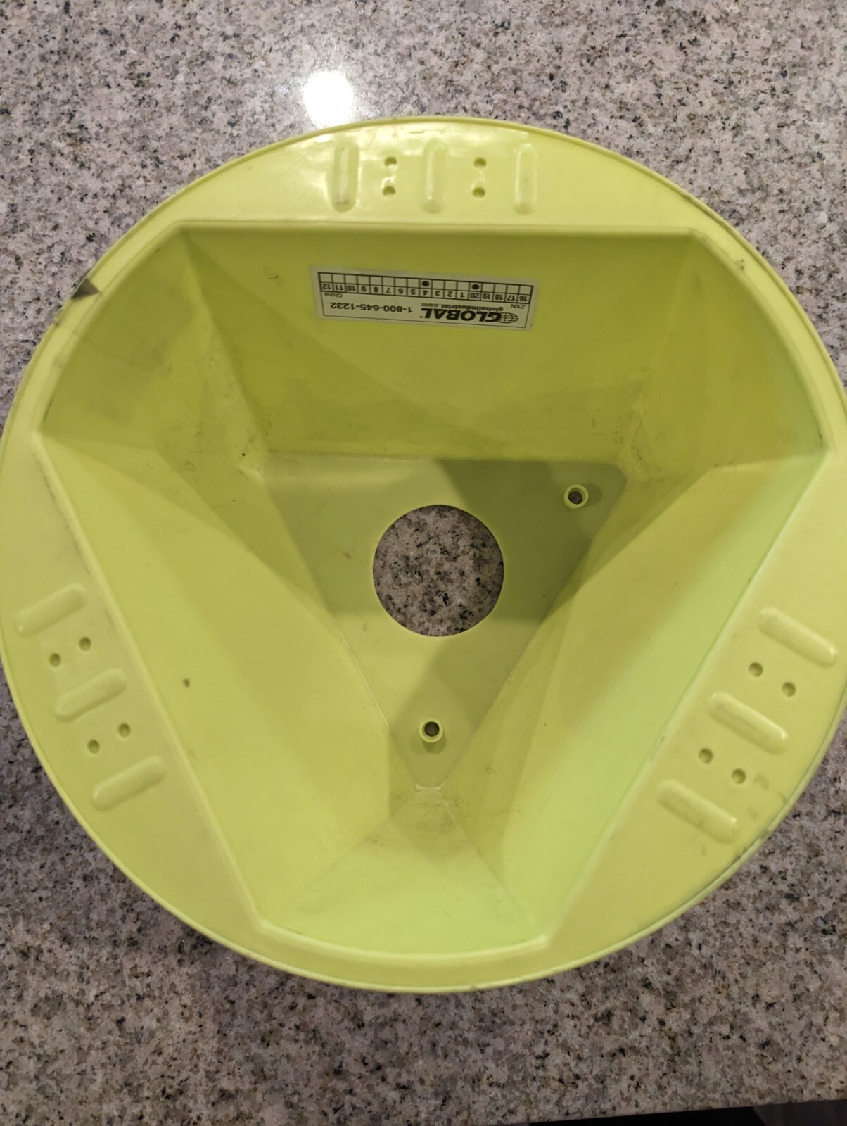 Inventory Control Cone w/ Dry Erase Decals Polypropylene Yellow 412434