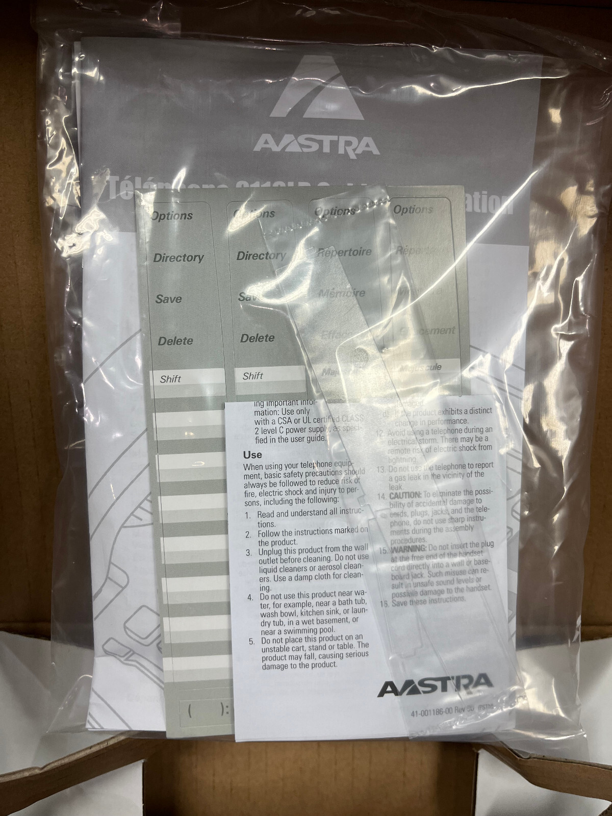 Aastra M9116LP A1265-0000-10-05 Analog Phone – Charcoal BRAND NEW ORIGINAL BOXES