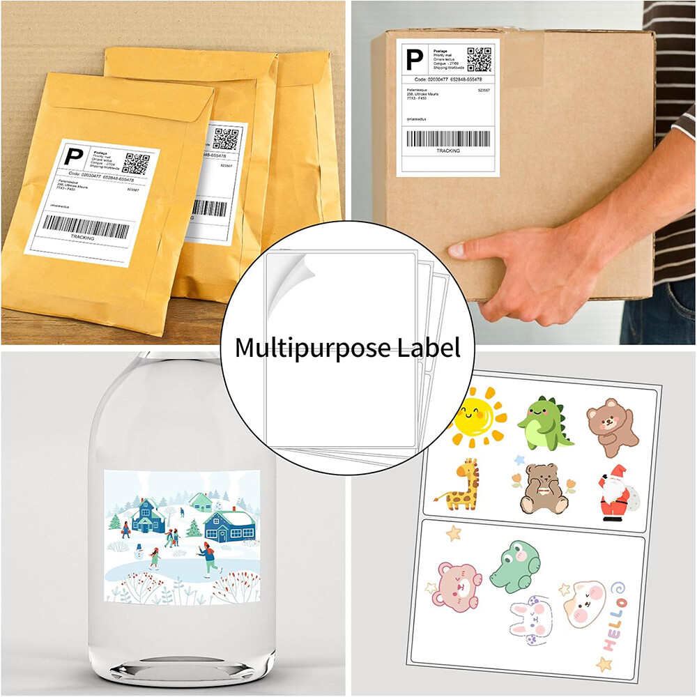 100-20000 Premium 8.5×5.5 Round Corner Shipping Labels Half Sheet Self Adhesive