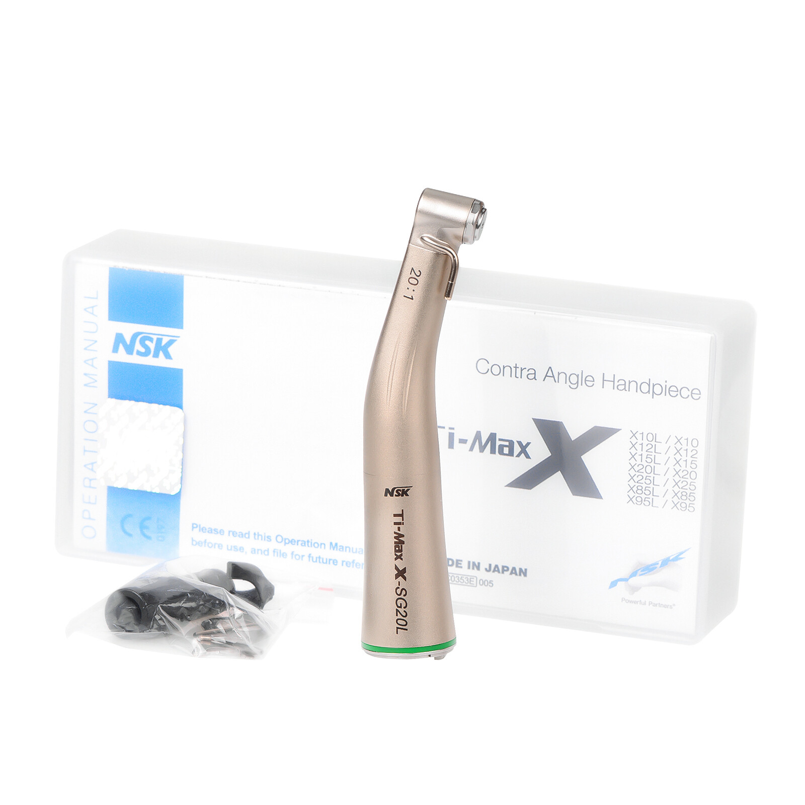 Ti-Max Dental 20:1 Fiber Optic Implant Contra Angle Handpiece SG20/SG20L Fit NSK