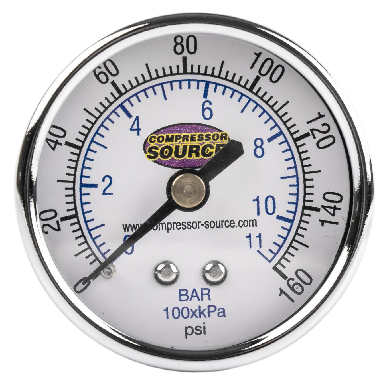 0-160 PSI Air Pressure Gauge 1/4″ NPT Center Back Mount CBM 2″ Face 4 Pack