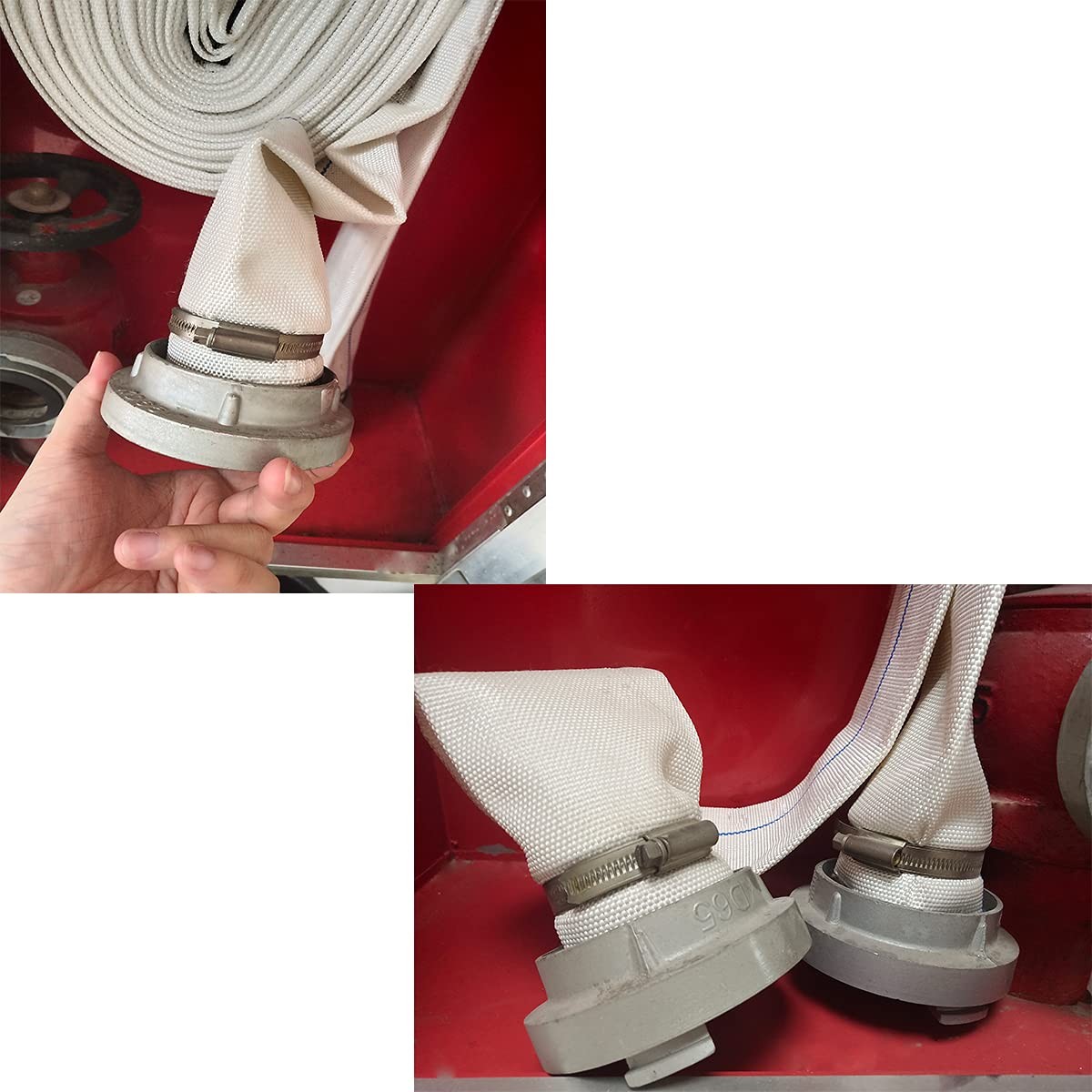 Abrazadera de manguera, paquete de 10, acero inoxidable 304, ajustable