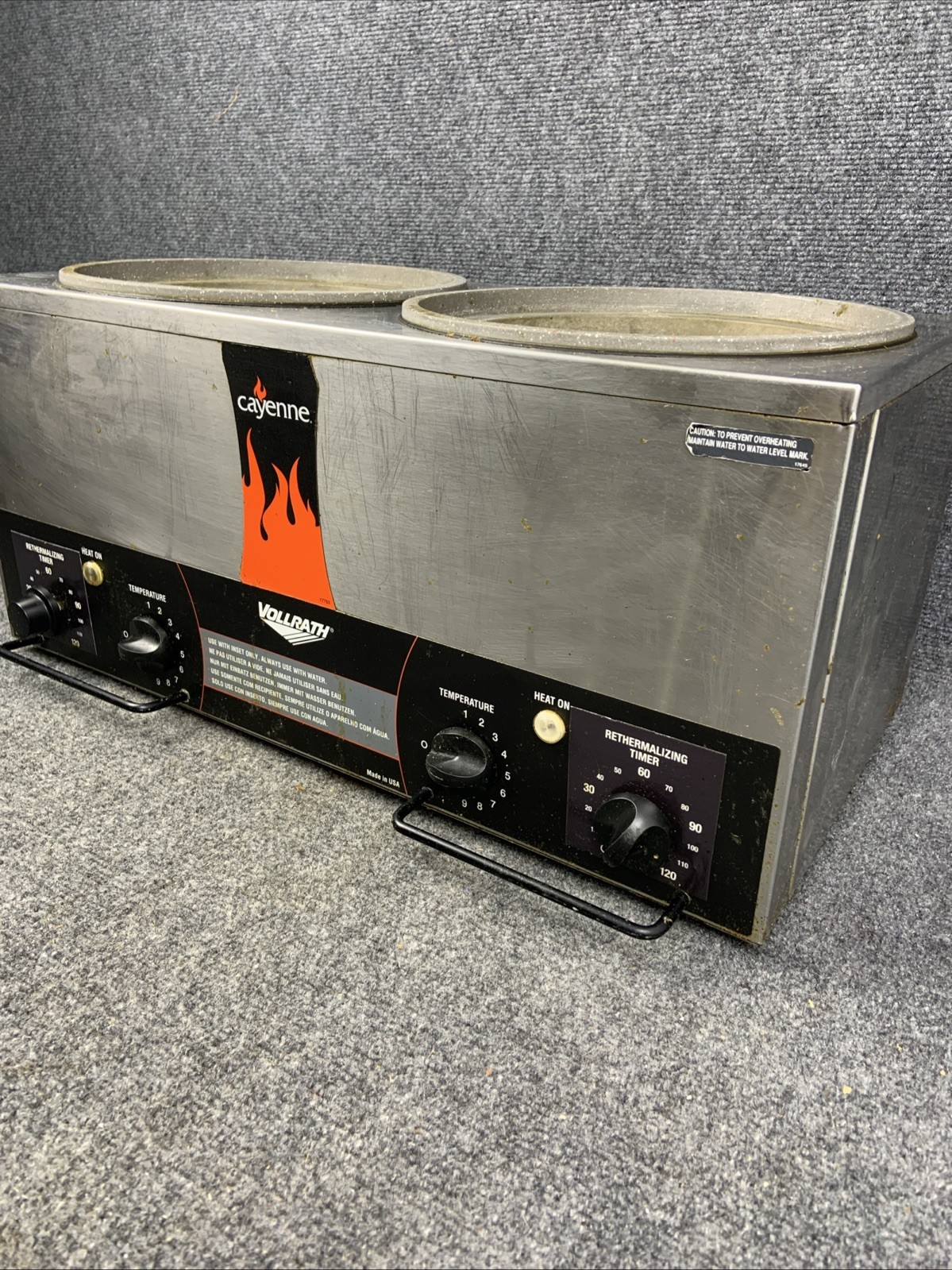 Vollrath 72028 Cayenne 7 Qt Twin Well Rethermalizer Unit TW-27R WORKS