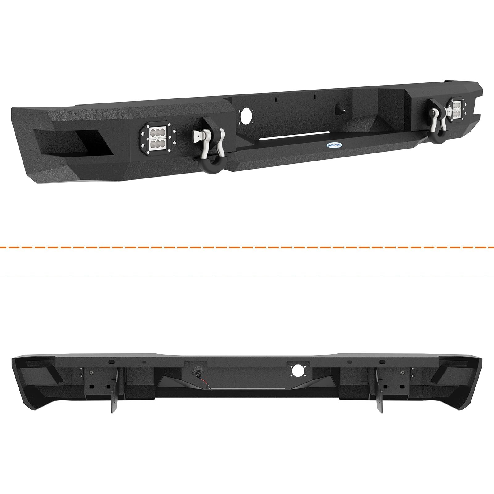Rear Bumper for Ram 1500 2002-2008 Step Back D-Rings License Mount