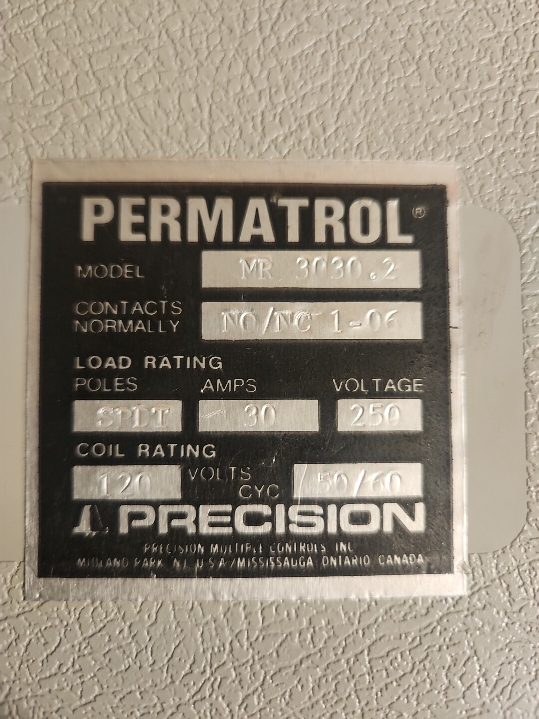 Permatrol MR3030.2 Electromechanical Relays Rain Proof SpDT 30A Photocell