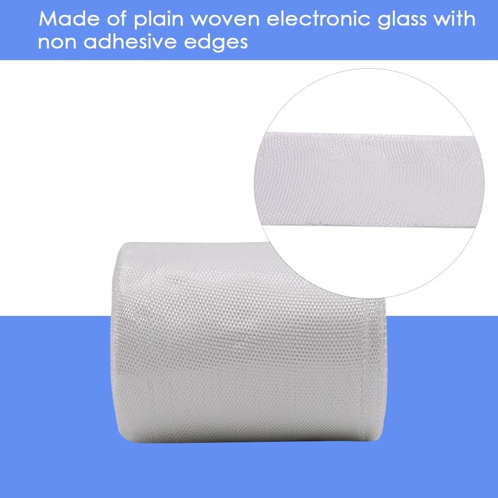 4 Inch x 99Ft Fiberglass Cloth Roll Non-Adhesive Woven Cloth Strip For Repair