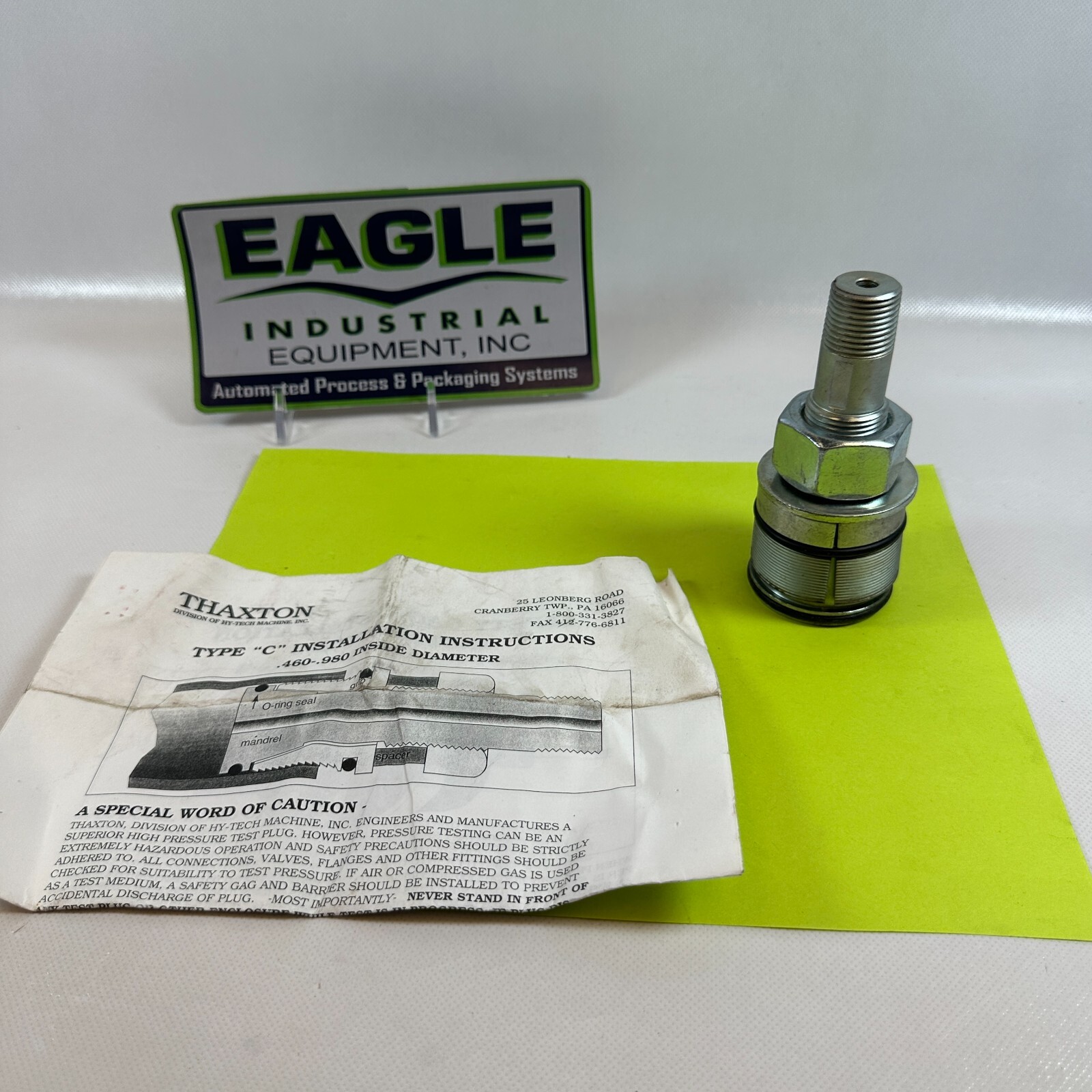 Thaxton Hy-Tech Machine 1-1/2″ Pipe Socket Weld Plug #1-1/2SWC NEW