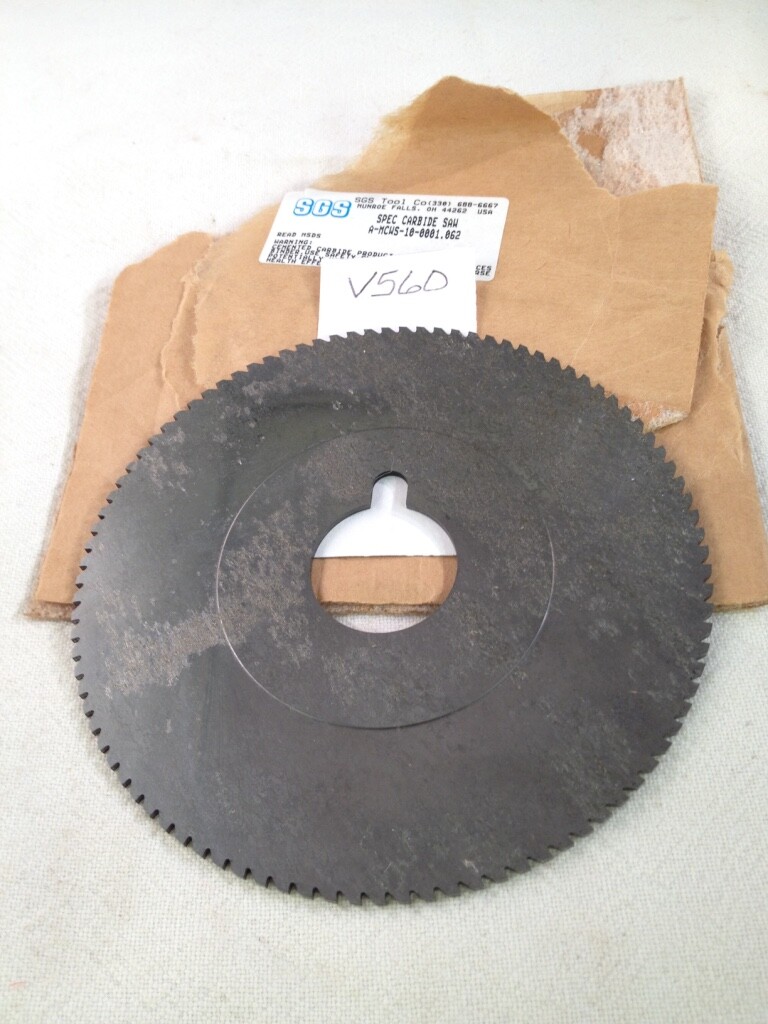 1 NEW SGS SOLID CARBIDE SLITTING SAW BLADE, 4-1/4″ X .062″ X 1″ USA MADE (V560)