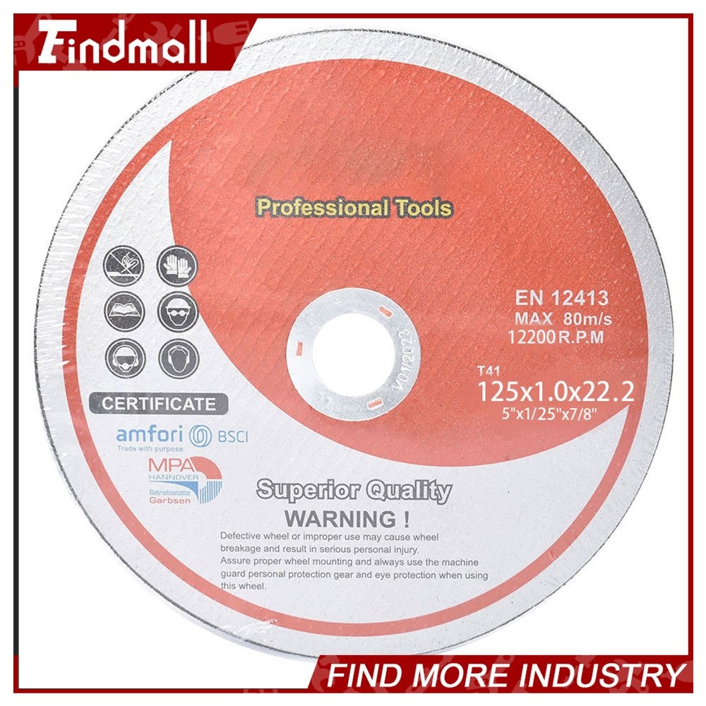 Findmall 100Pcs 5″x.040″x7/8″ Cut-off Wheel Metal & Stainless Steel Cutting Disc